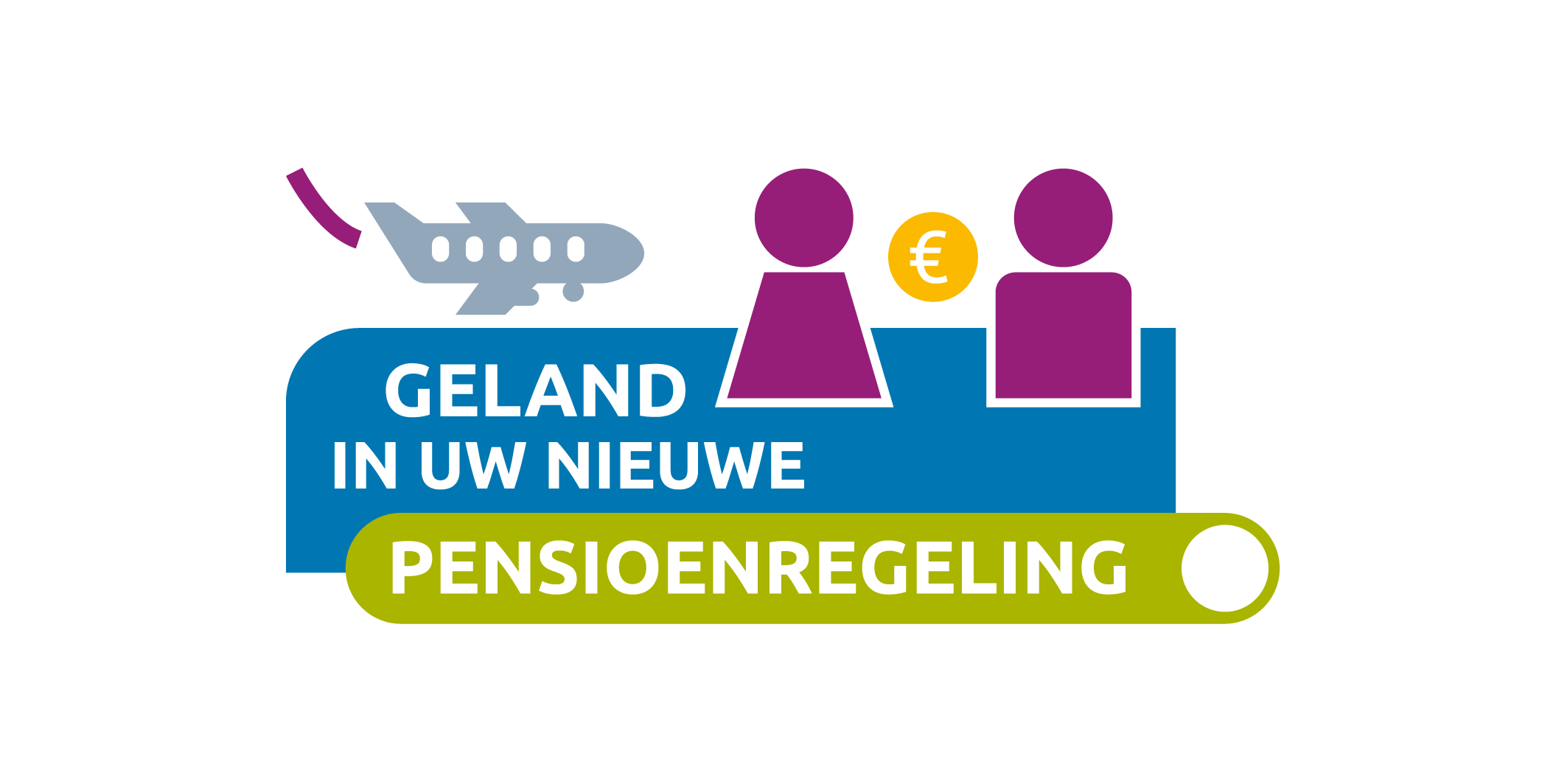 KLM Grond Pictogram Geland in uw nieuwe pensioenregeling groot